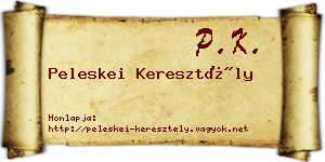 Peleskei Keresztély névjegykártya